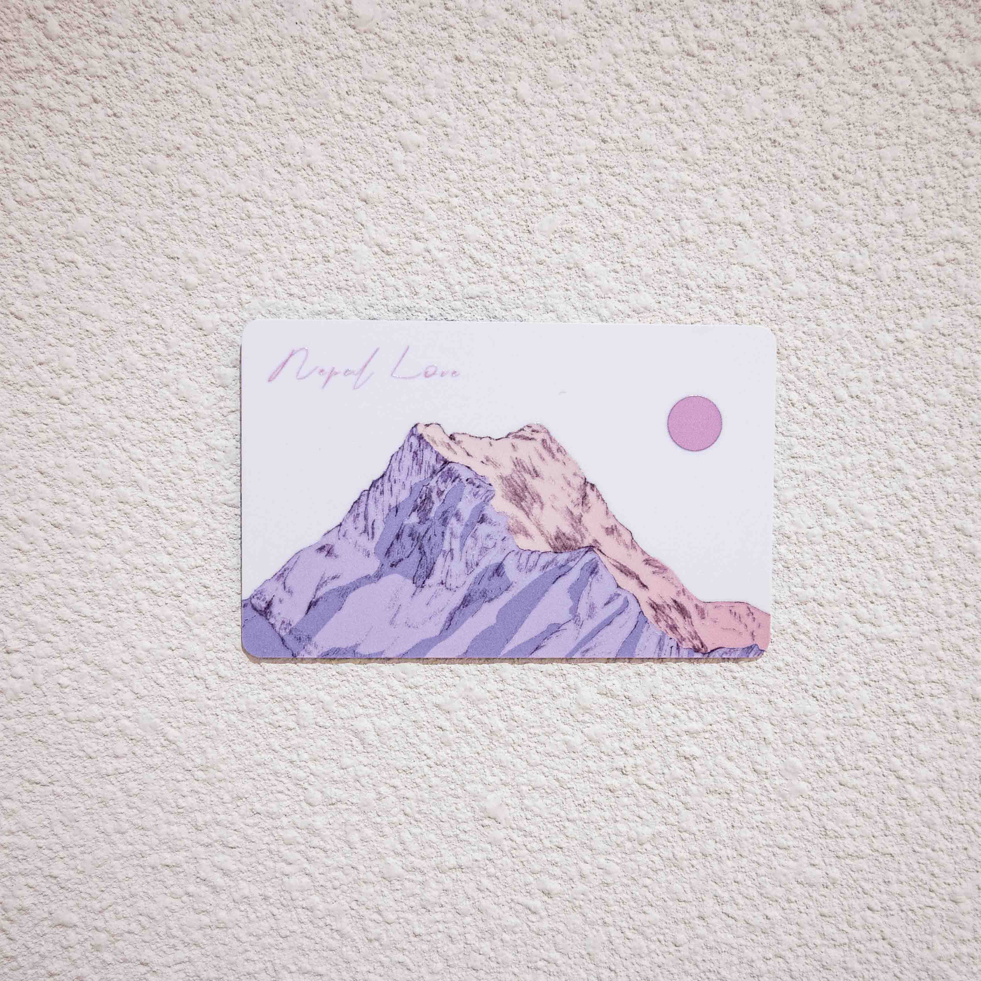 尼泊爾山脈浮雕悠遊卡-粉色白底款(已售完)